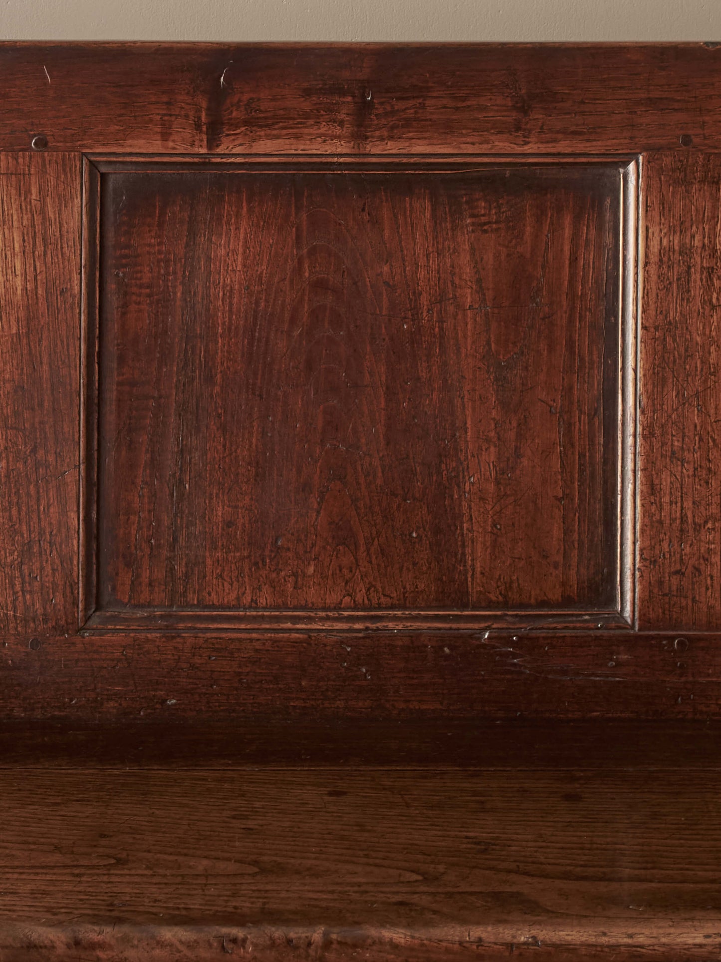 Georgian oak and elm bench