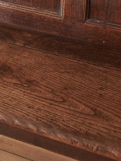Georgian oak and elm bench