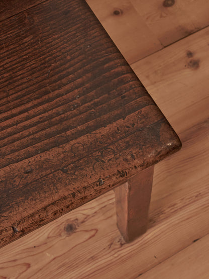 Georgian oak and elm bench