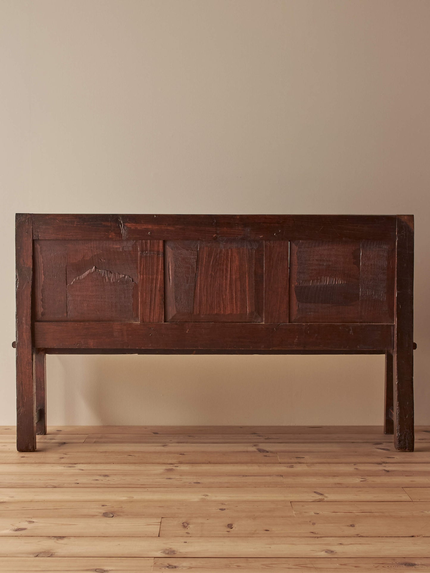 Georgian oak and elm bench