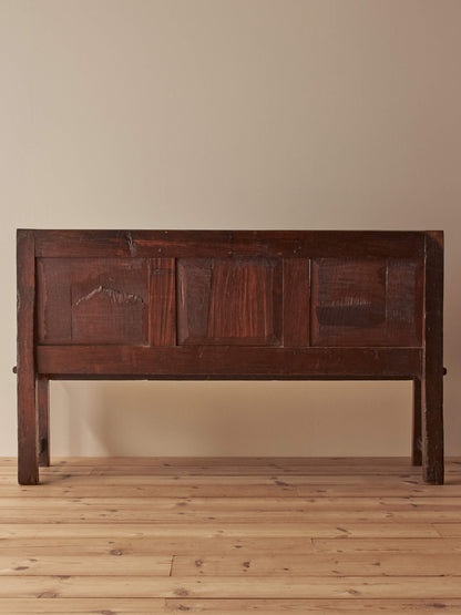 Georgian oak and elm bench