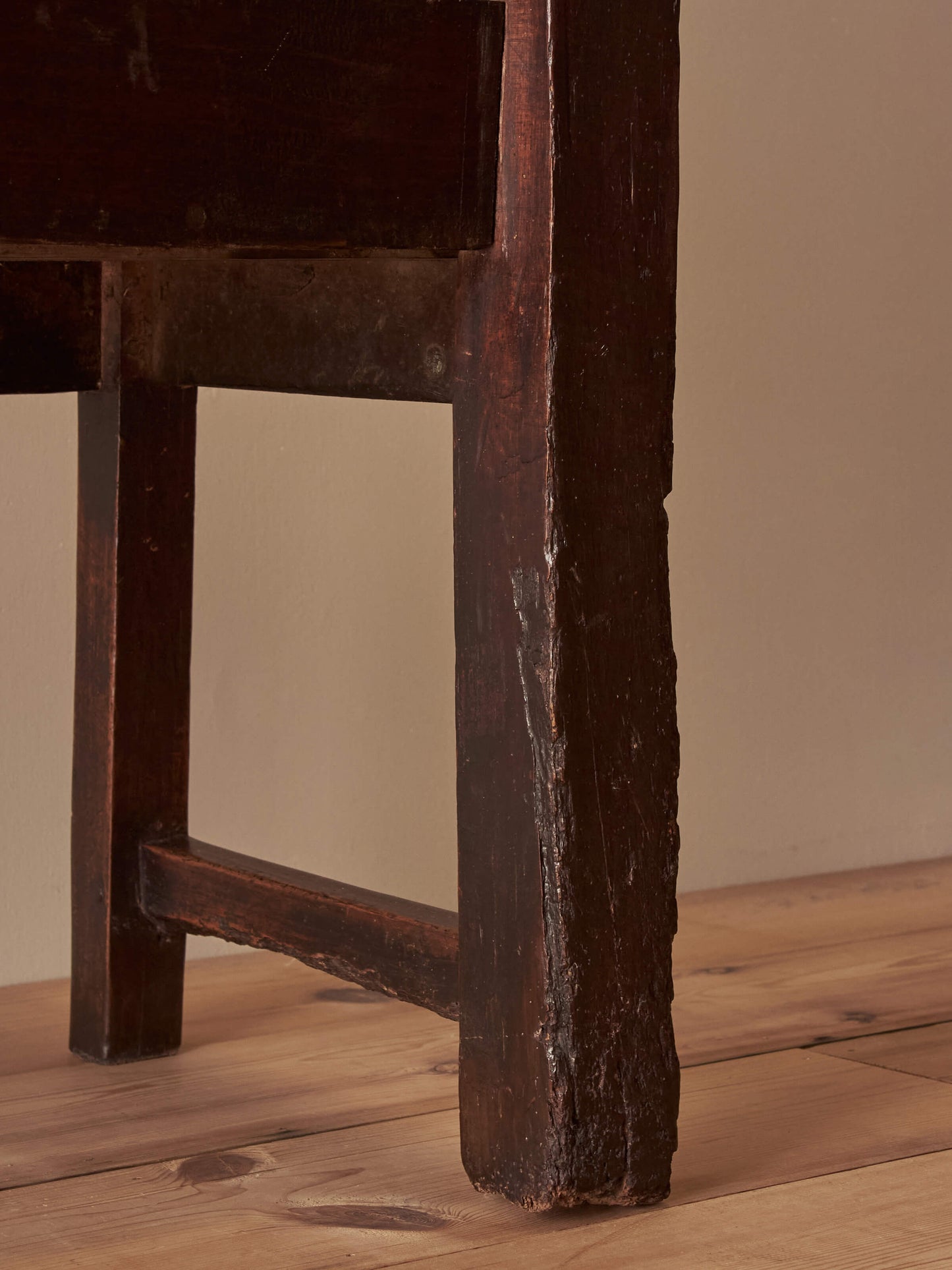 Georgian oak and elm bench