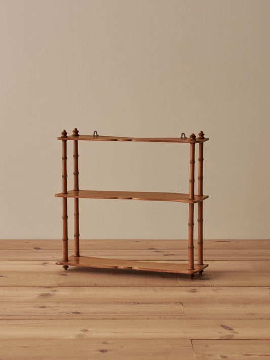 French vintage faux bamboo wall-shelf
