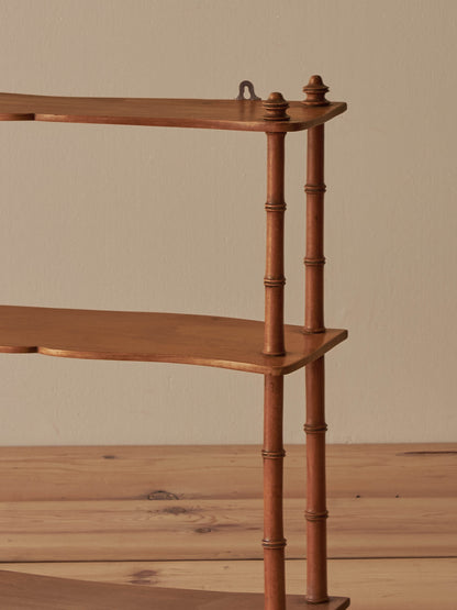French vintage faux bamboo wall-shelf