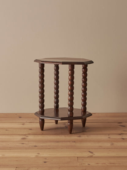 French vintage bobbin octagonal side table