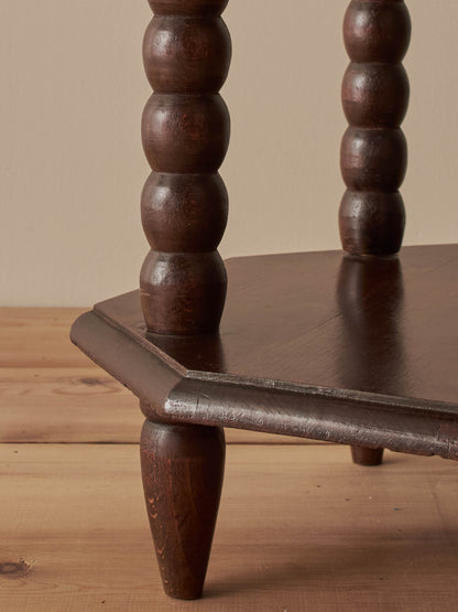 French vintage bobbin octagonal side table