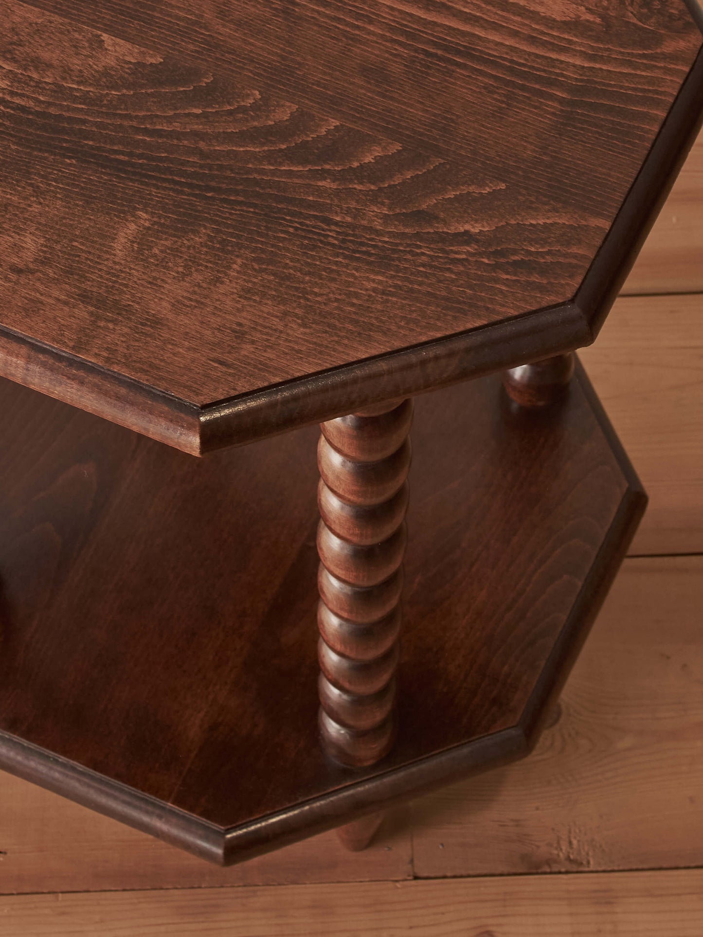 French vintage bobbin octagonal side table