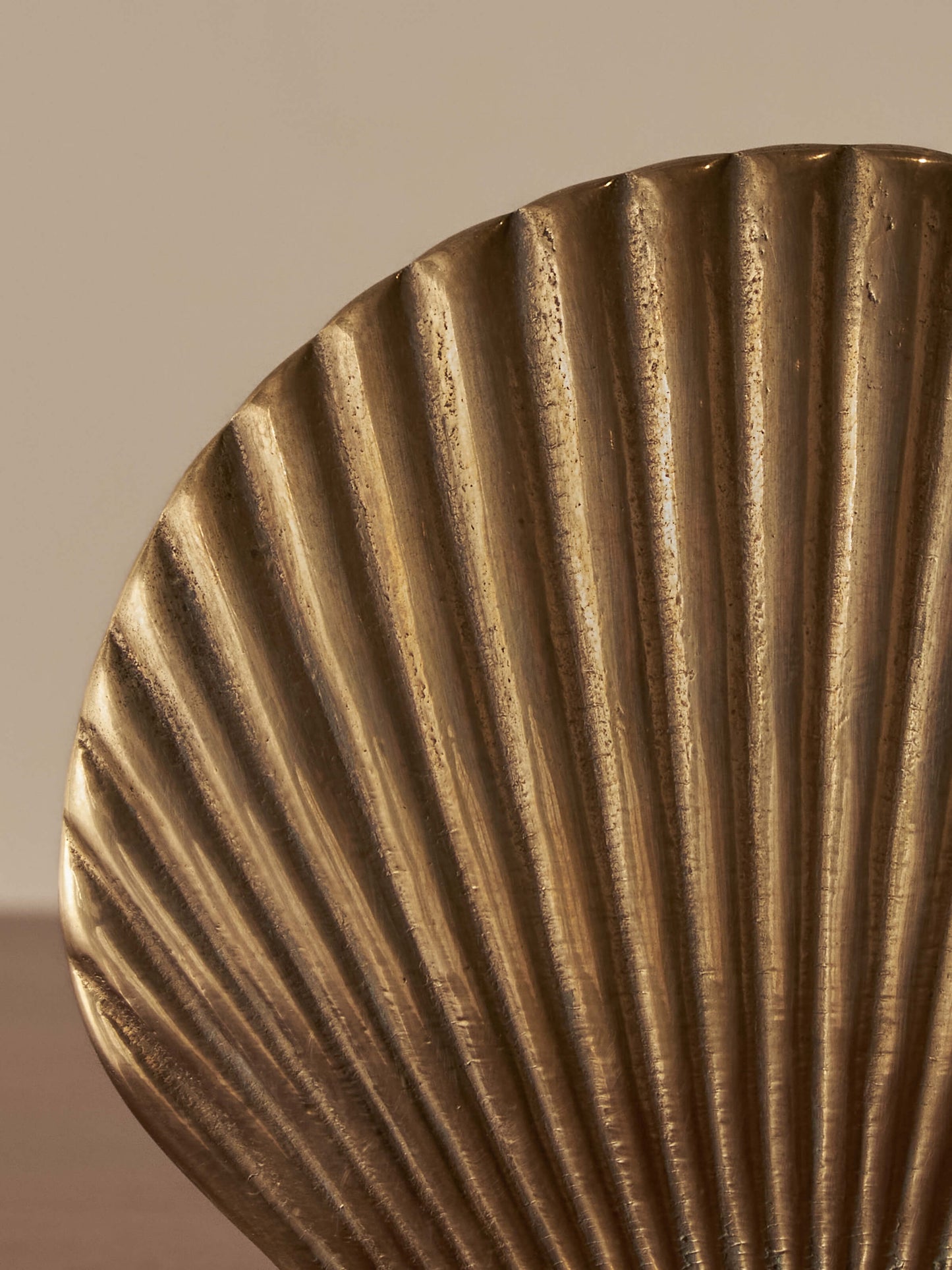 Pair of vintage brass clam bookends
