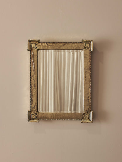 Arts and Crafts brass wall mirror