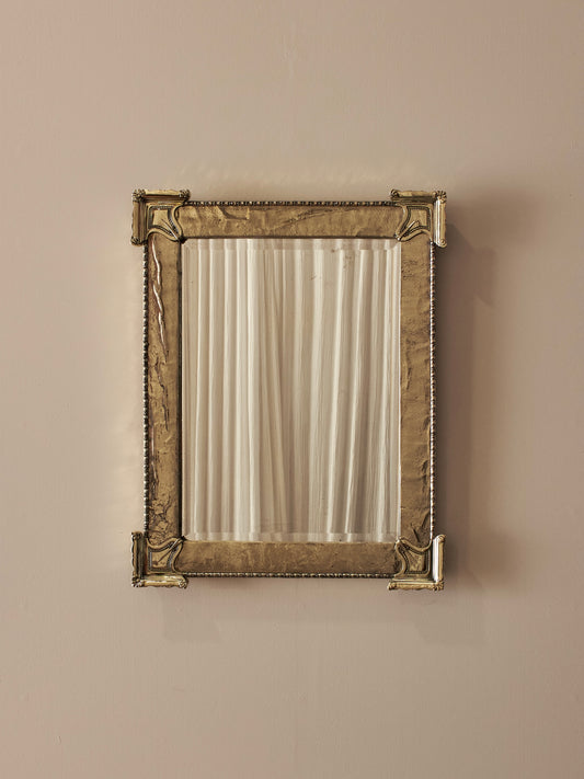 Arts and Crafts brass wall mirror