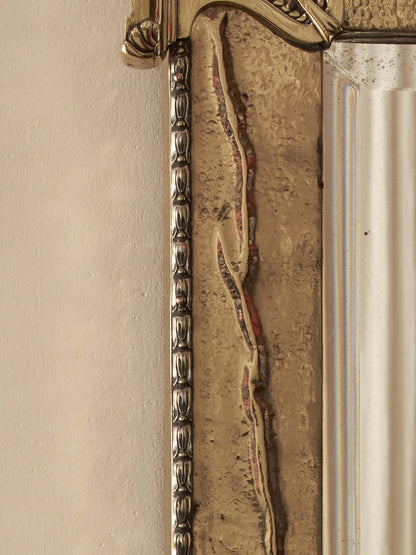 Arts and Crafts brass wall mirror