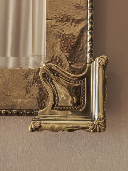 Arts and Crafts brass wall mirror