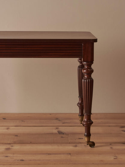 Victorian mahogany reeded desk