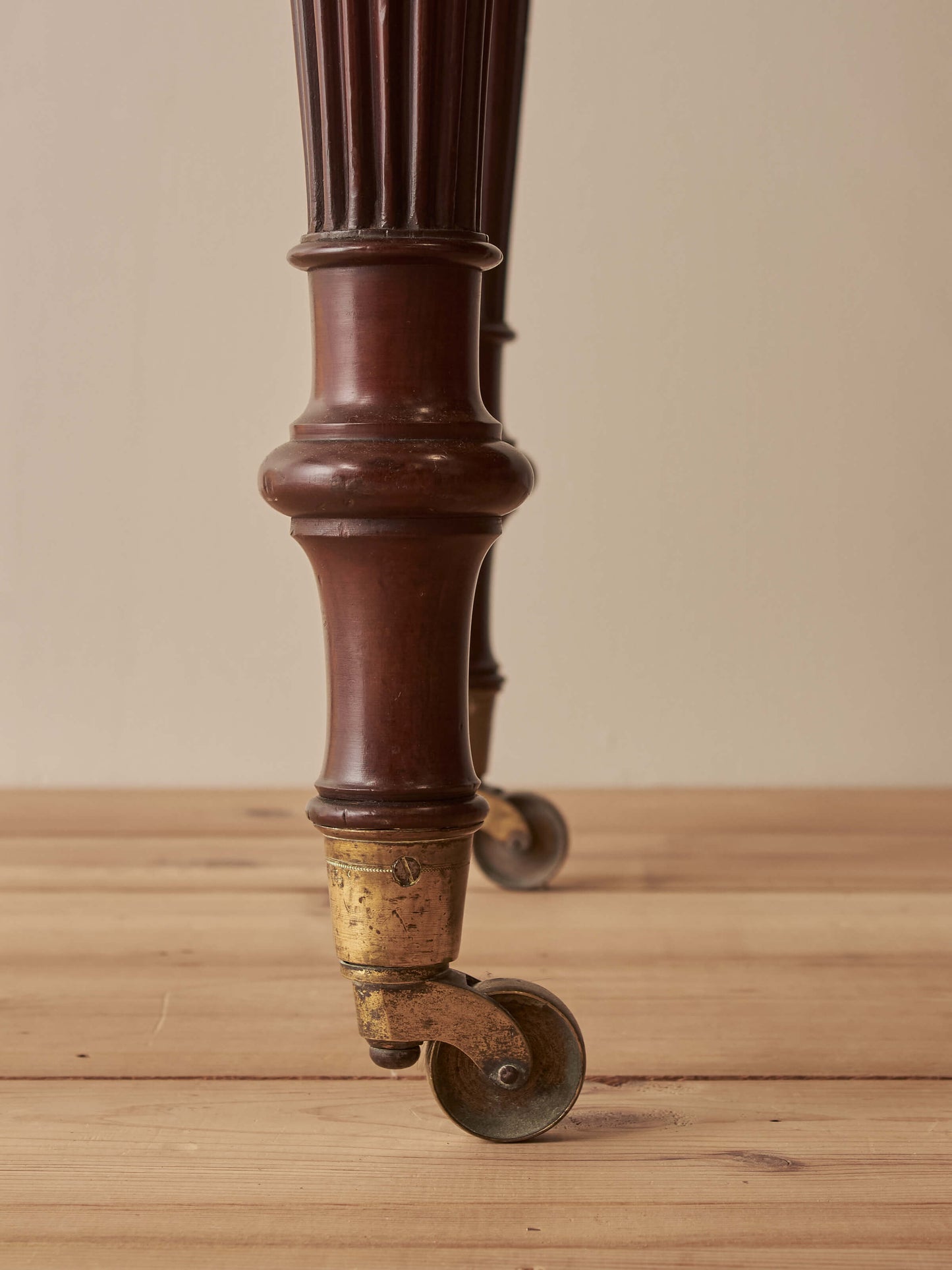 Victorian mahogany reeded desk