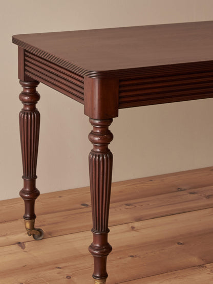 Victorian mahogany reeded desk