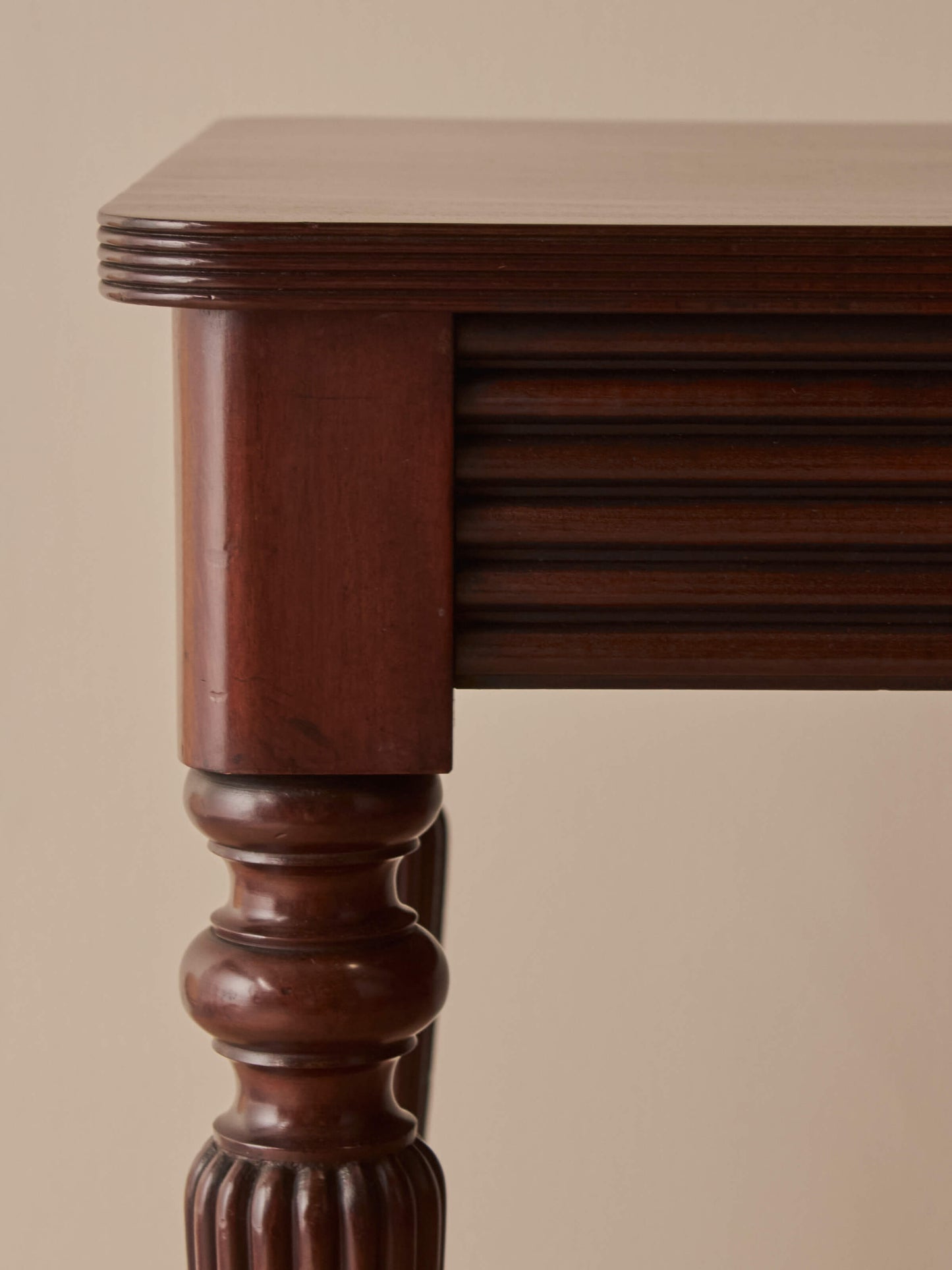 Victorian mahogany reeded desk