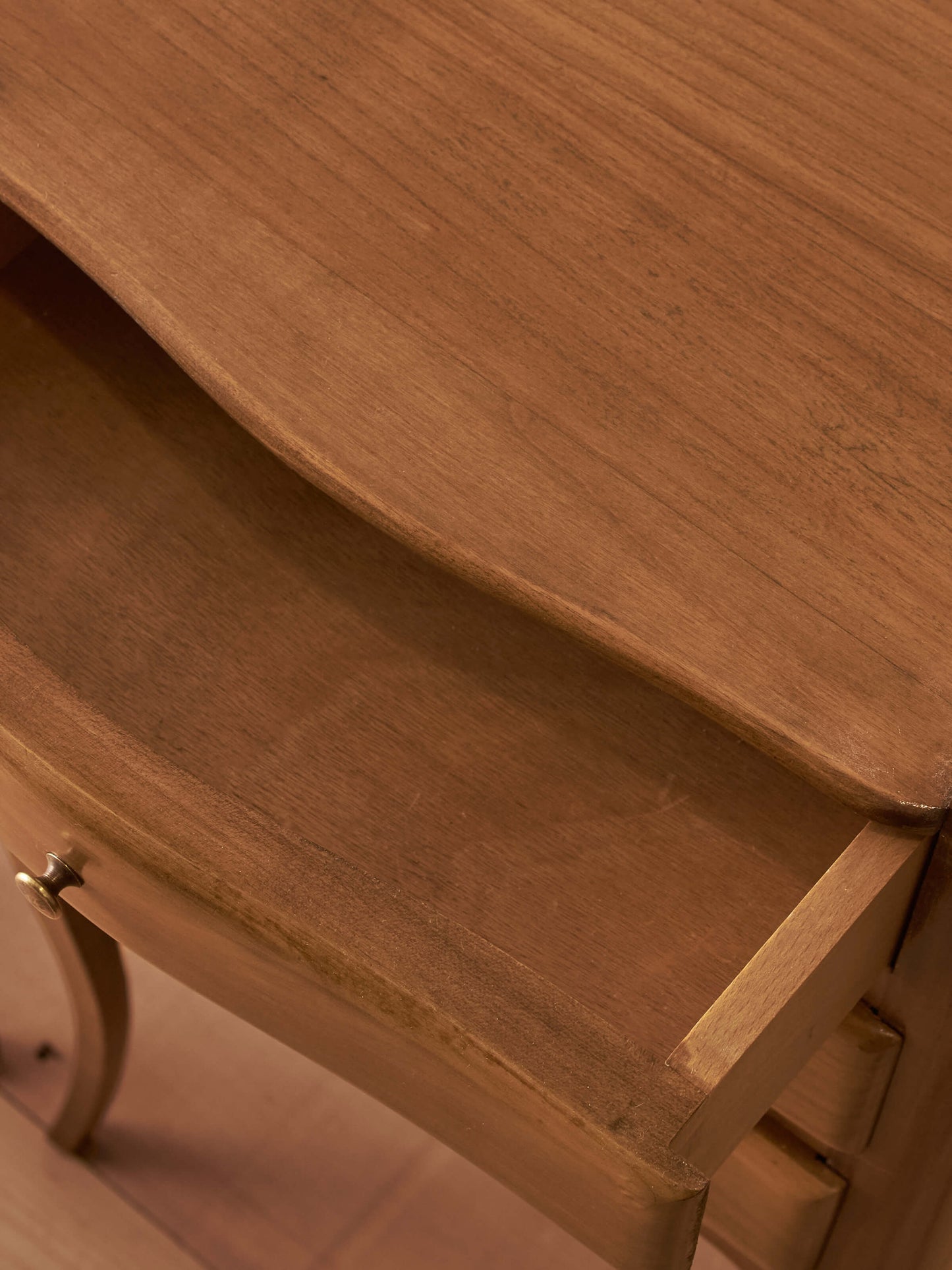 Pair of French vintage cherry bedside tables