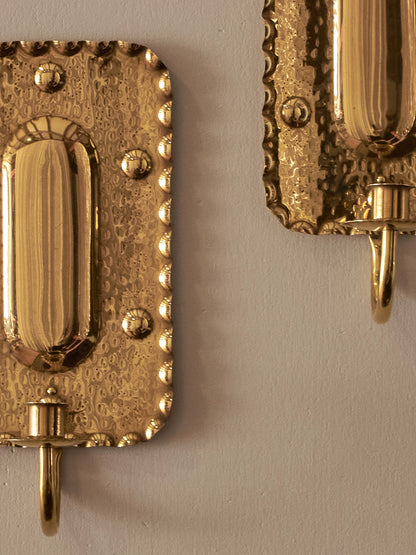 Pair of mid-century Swedish candle sconces