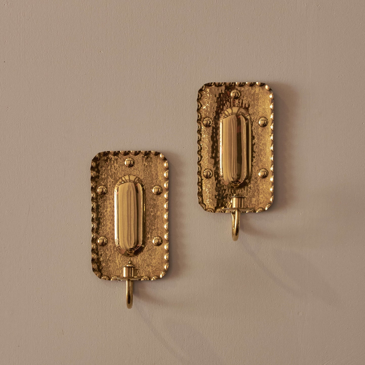 Pair of mid-century Swedish candle sconces