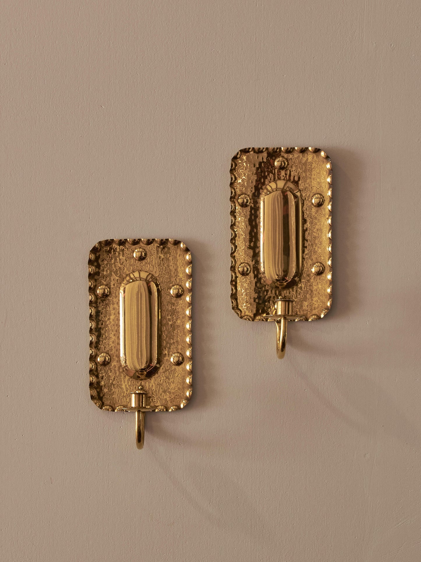 Pair of mid-century Swedish candle sconces