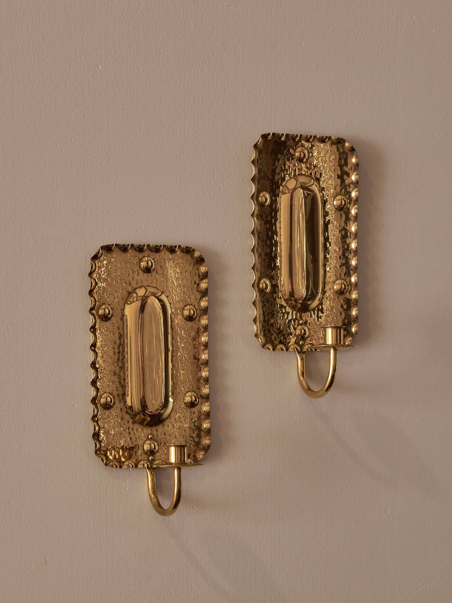 Pair of mid-century Swedish candle sconces
