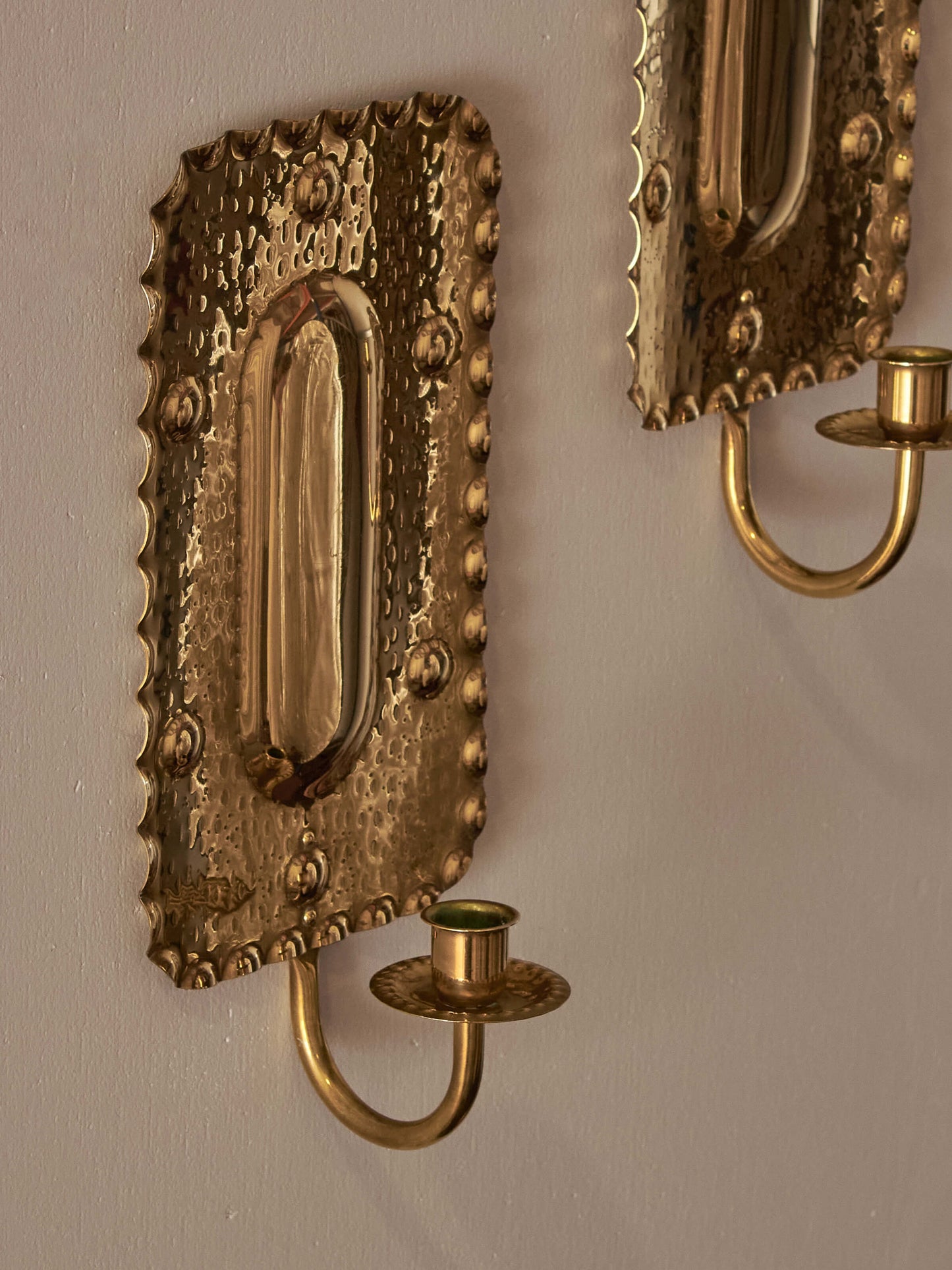 Pair of mid-century Swedish candle sconces