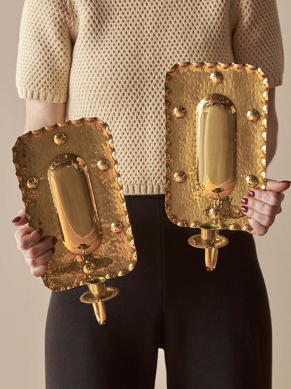 Pair of mid-century Swedish candle sconces