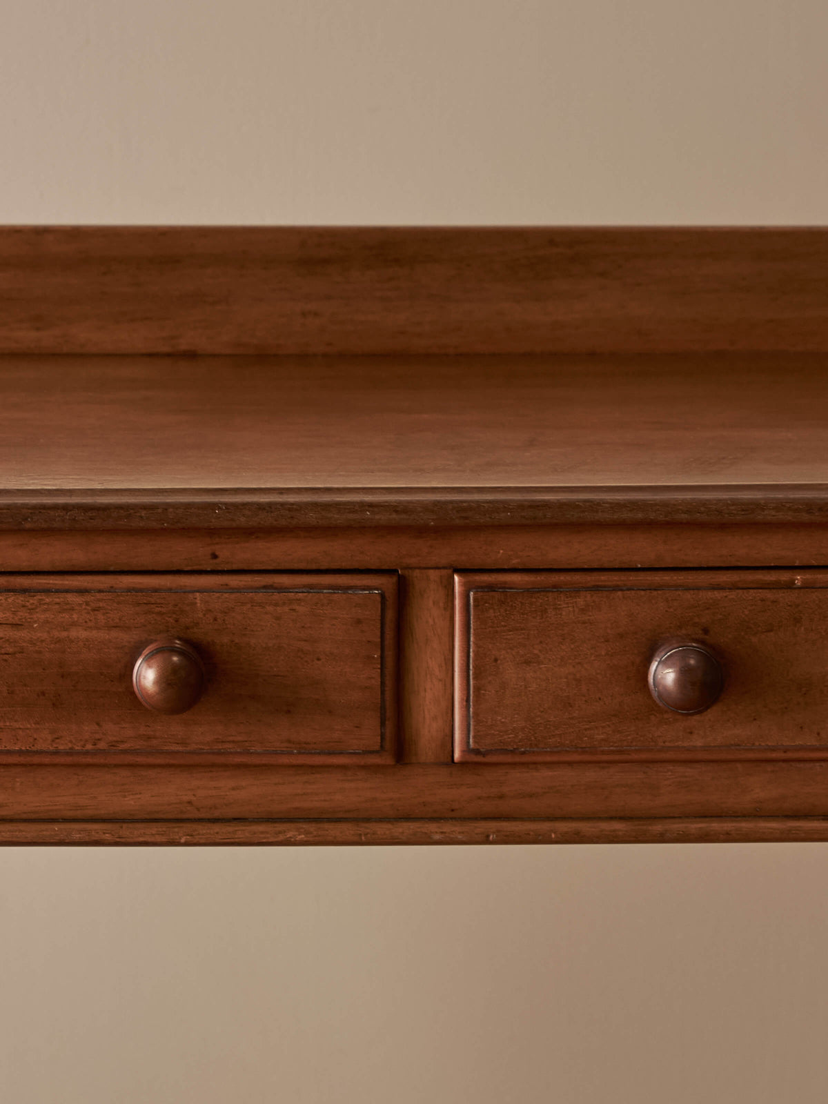 Victorian mahogany writing table with reeded legs