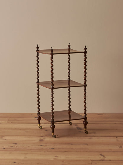 Regency rosewood whatnot on castors