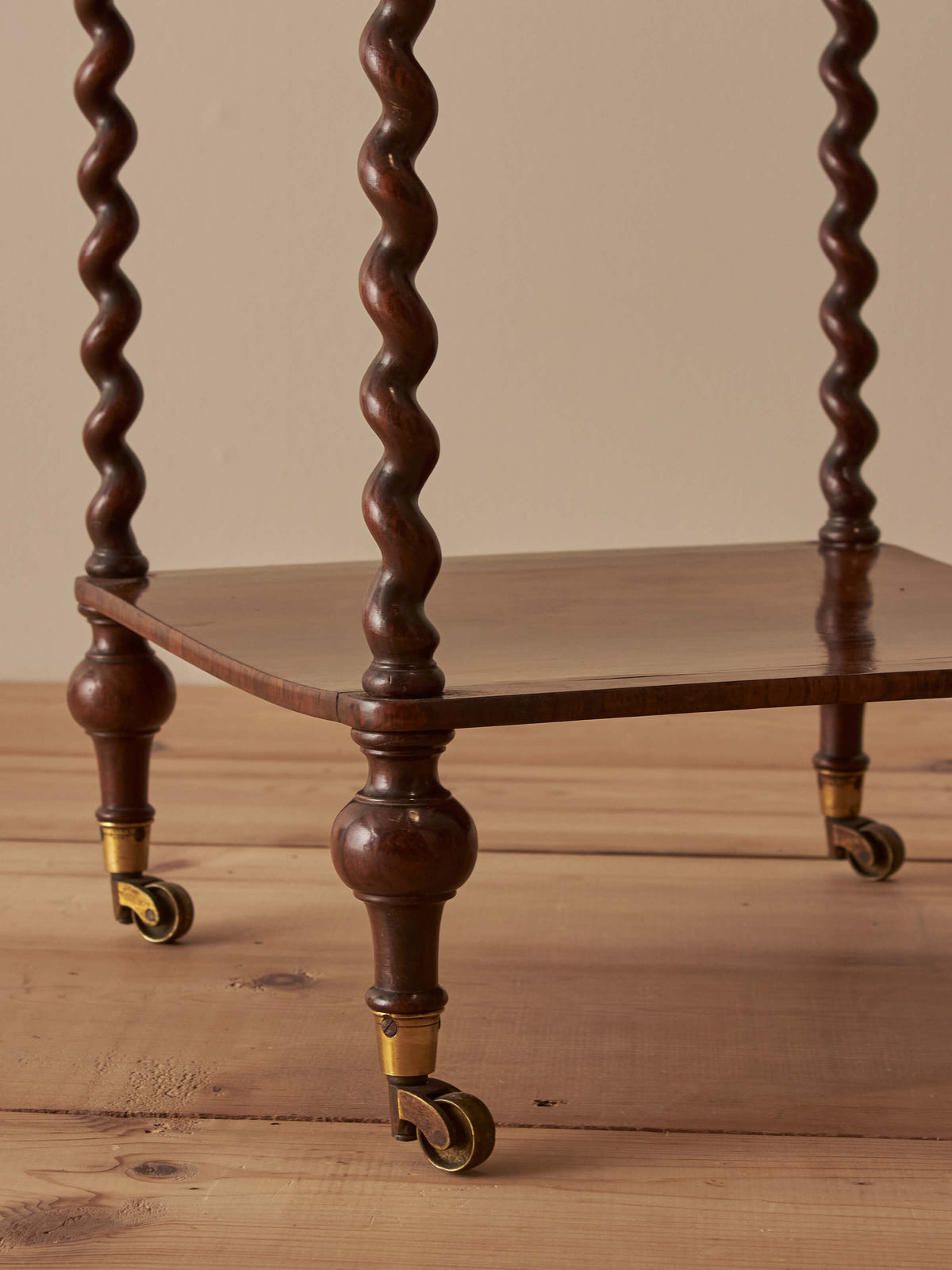 Regency rosewood whatnot on castors