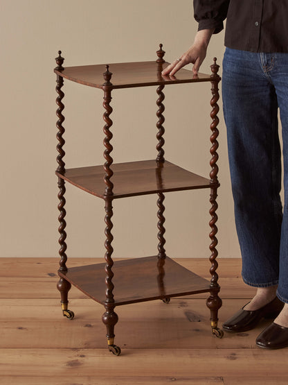 Regency rosewood whatnot on castors