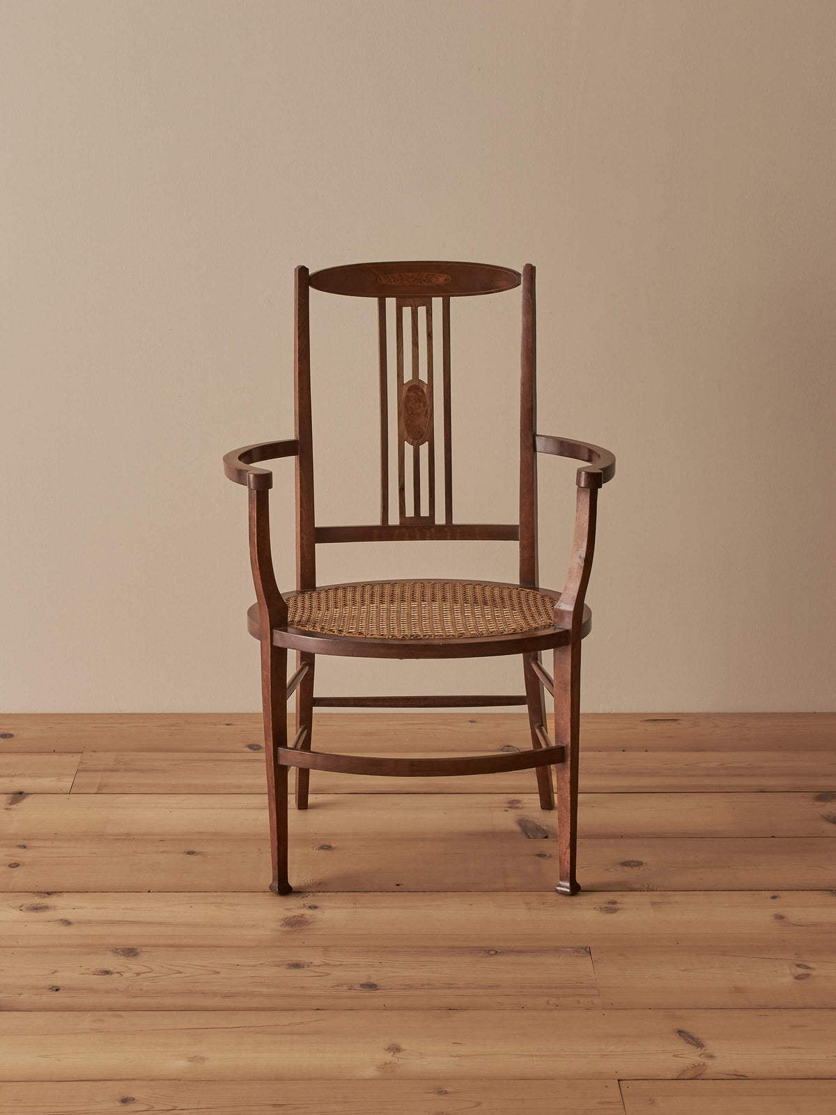 Edwardian cane tub chair