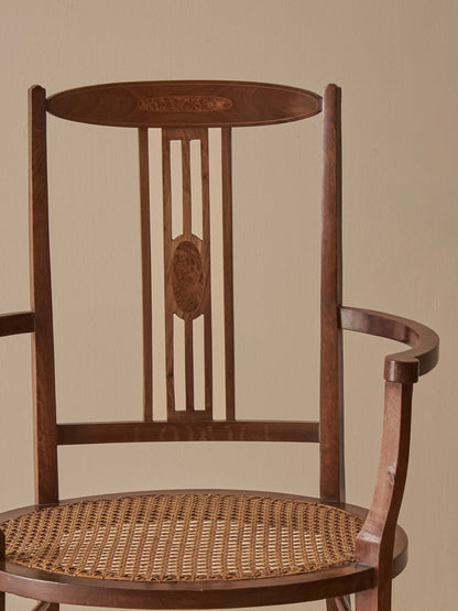 Edwardian cane tub chair