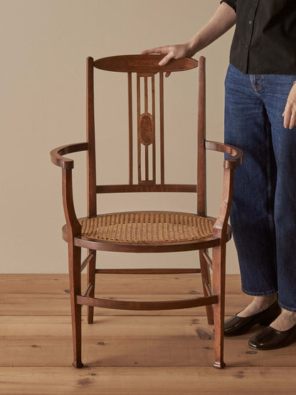 Edwardian cane tub chair