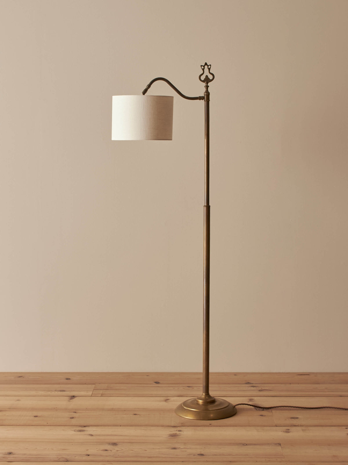 Mid-century brass floor lamp