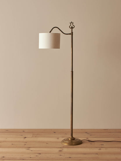 Mid-century brass floor lamp