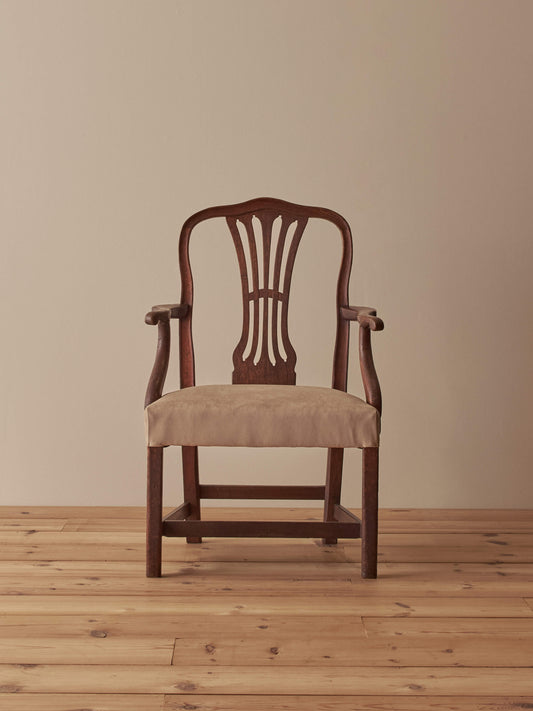 Georgian carver chair with upholstered seat