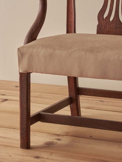 Georgian carver chair with upholstered seat