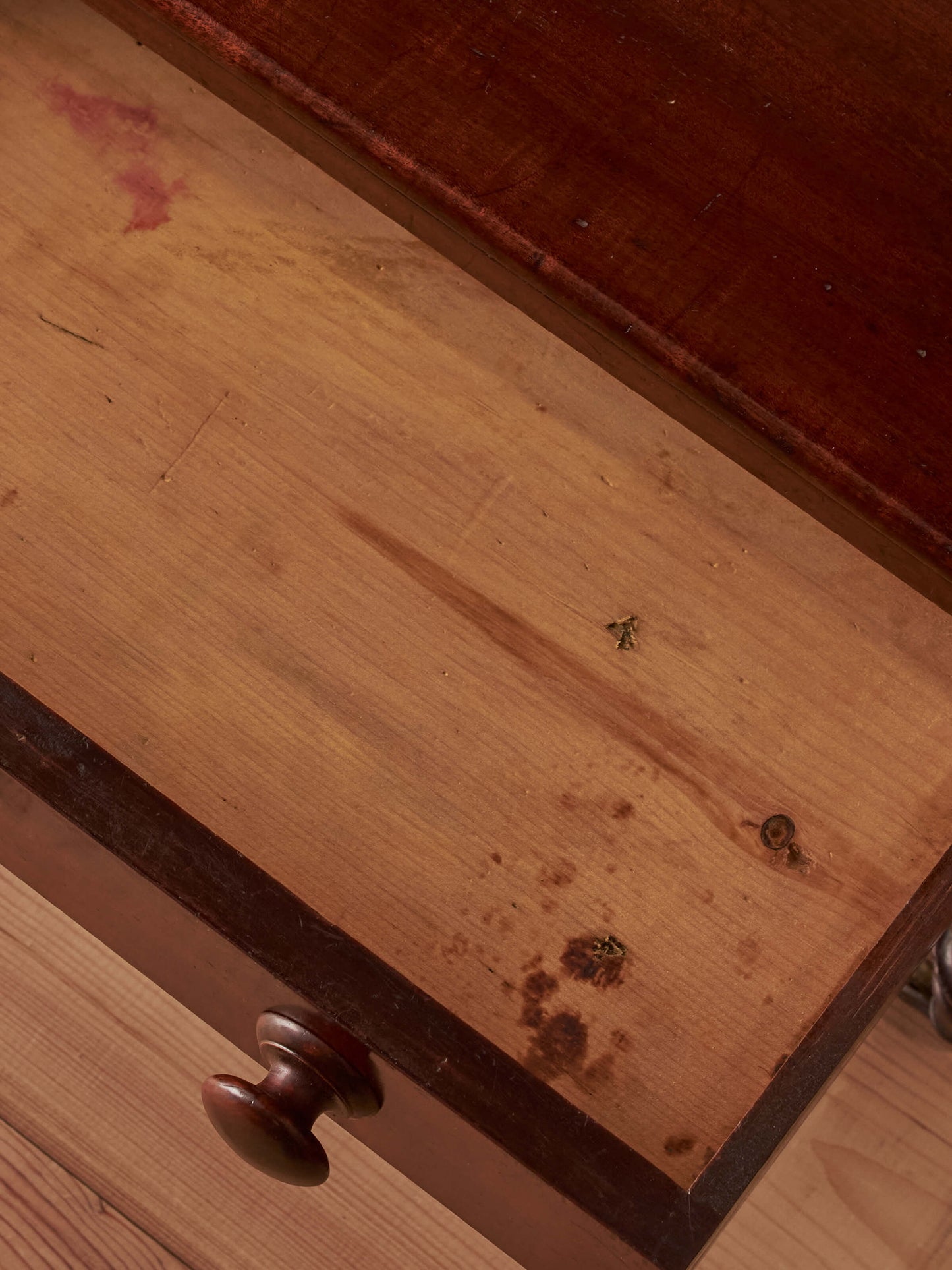 Victorian mahogany bobbin whatnot on castors