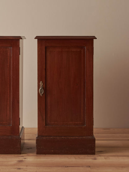 Pair of mahogany Edwardian bedside cabinets