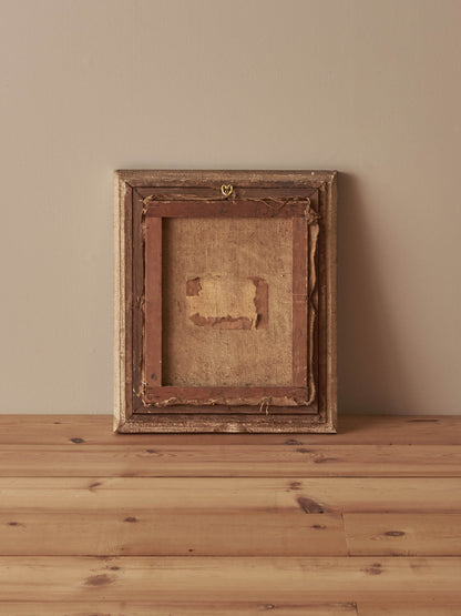 Mid-century ‘woman in green’ framed painting