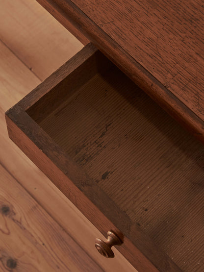 French antique oak bobbin desk