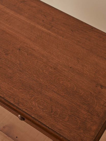 French antique oak bobbin desk
