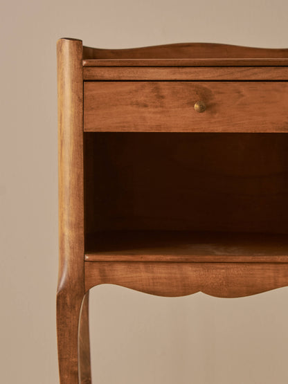 Pair of French cherry wood bedside tables