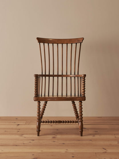 Victorian elm and beech bobbin Windsor chair