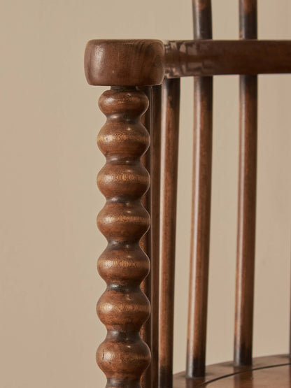 Victorian elm and beech bobbin Windsor chair