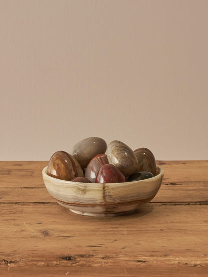 Collection of ten mixed stone eggs