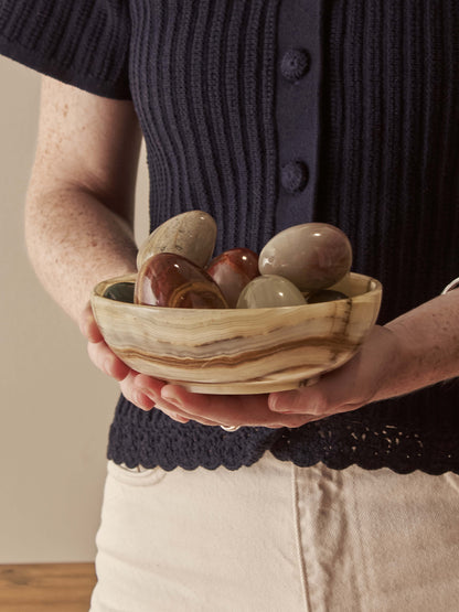 Collection of ten mixed stone eggs