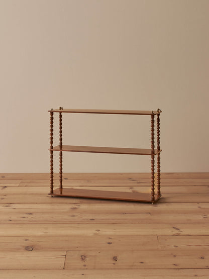 French antique mahogany bobbin wall-shelf