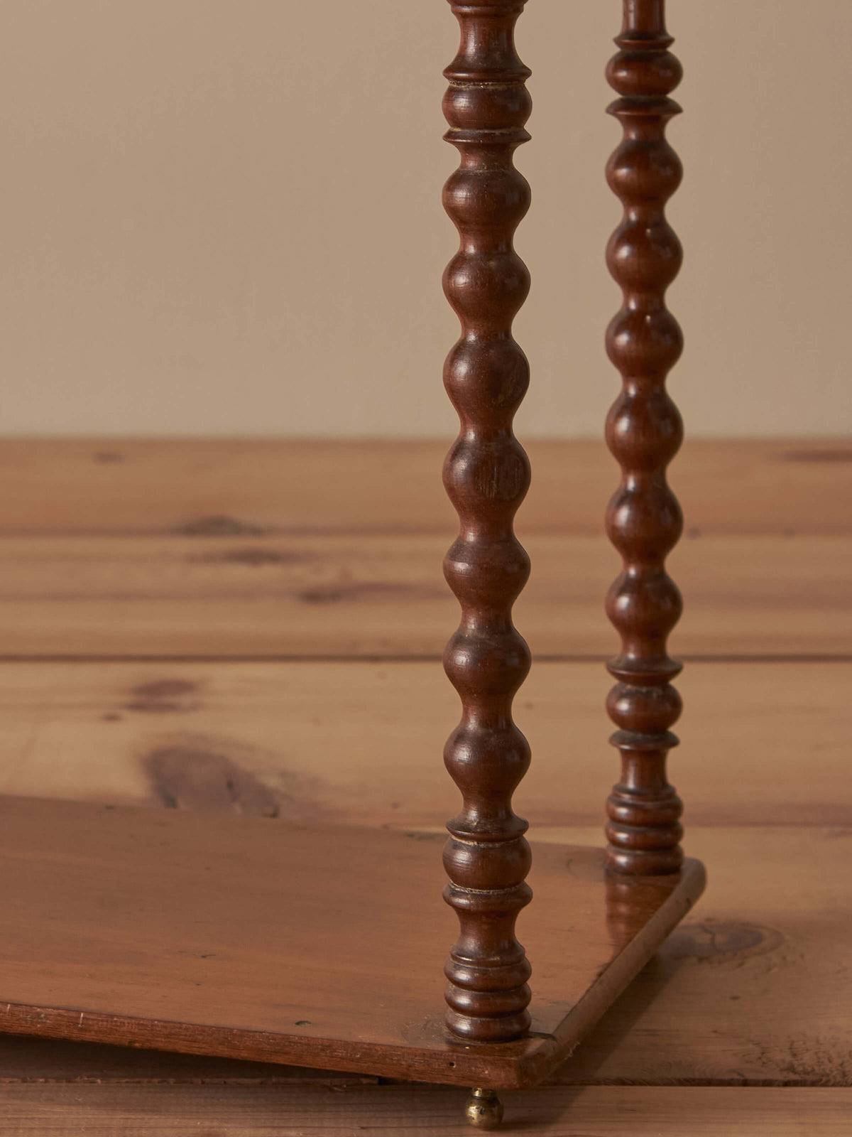 French antique mahogany bobbin wall-shelf